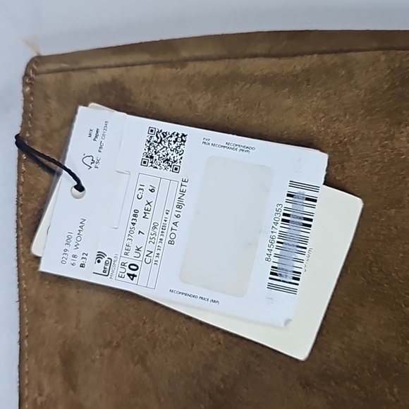 Mango Brown Suede Boots Size 40 NWT - Picture 5 of 9